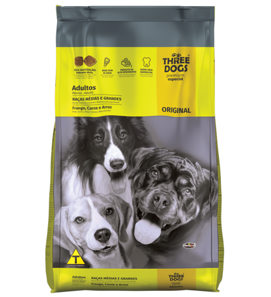 THREE DOGS / Perros / Adulto / Razas Medianas / 3 kg