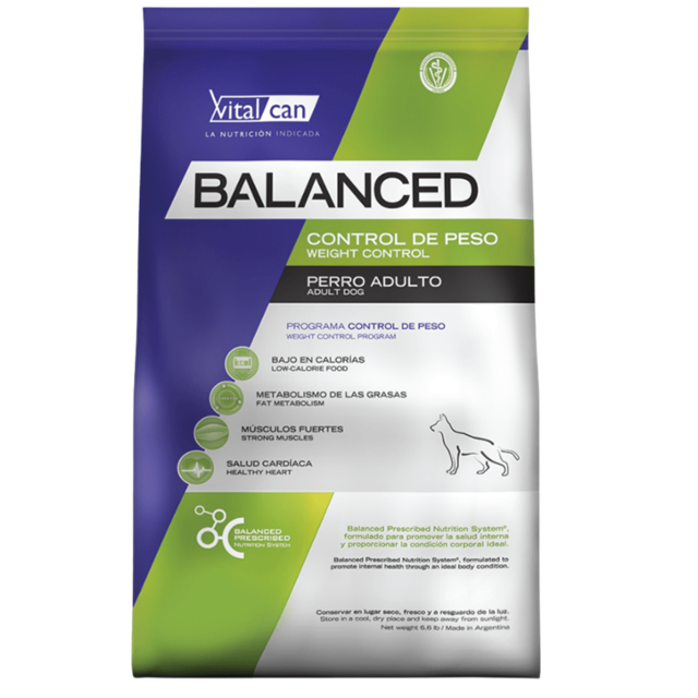 VITALCAN / Balanced Control de Peso / Perros / Adulto / 12 kg