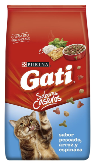 PURINA GATI / Gatos / Adulto / Pescado, Arroz y Espinaca / 15 KG