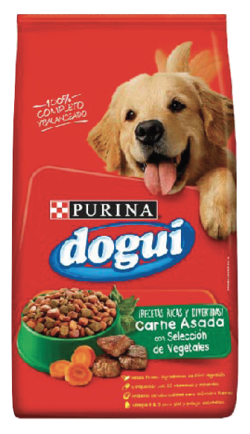 PURINA DOGUI / Perros / Cachorro / Razas Medianas / Carne Asada con Selección de Vegetales / 15 KG