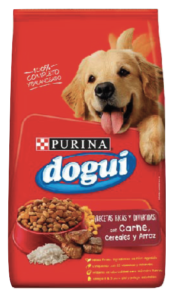 PURINA DOGUI / Perros / Cachorro / Razas Medianas / Carne, Cereales y Arroz / 15 KG