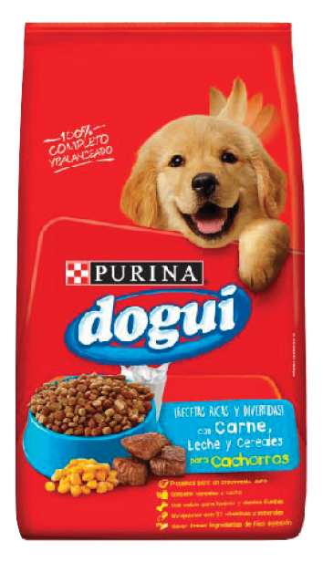 PURINA DOGUI / Perros / Cachorros / Razas Medianas / Carne, Leche y Cereales / 8 KG