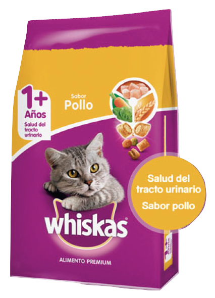 WHISKAS / Gatos / Adulto / Pollo  / 3 KG